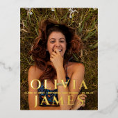 Foto Graduierung Party Einladung Postkarte (Vorderseite)