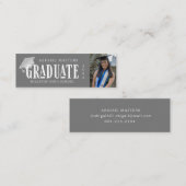 Foto-Graduierungskarte Mini Visitenkarte (Vorne/Hinten)