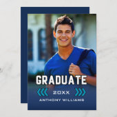 Foto-Graduierungspartei Einladung (Vorne/Hinten)