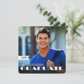 Foto-Graduierungspartei Einladung (Stehend Vorderseite)