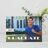 Foto-Graduierungspartei Einladung (Stehend Vorderseite)