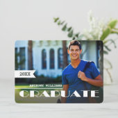 Foto-Graduierungspartei Einladung (Stehend Vorderseite)