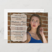 Foto-Graduierungspartei Einladungspostkarte (Vorne/Hinten)