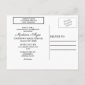 Foto-Graduierungspartei für benutzerdefinierte Leo Einladungspostkarte (Rückseite)