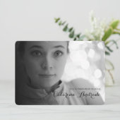 Foto-Graduierungspartei Moderne Lila Einladung (Stehend Vorderseite)