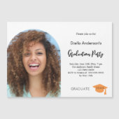 Foto-Graduierungsparty 2025 Magneteinladung (Vorderseite)