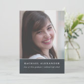 Foto-Graduierungsparty Einladung (Stehend Vorderseite)