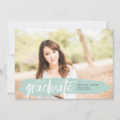 Foto-Graduierungsparty für die Anstrichfarben Einladung (Vorderseite)