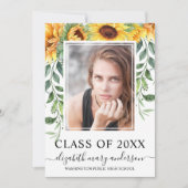 Foto-Graduierungsparty für Sonnenblumen (Vorderseite)