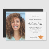 Foto Graduierungsparty Magneteinladung (Vorne/Hinten)