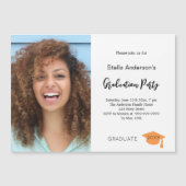 Foto Graduierungsparty Magneteinladung (Vorderseite)