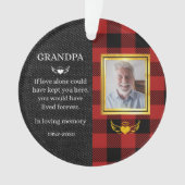 Foto Granddad Zitat Personalisiert Ornament (Vorderseite)