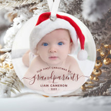 Foto Grandeleltern Erste Weihnachts-Rote Schrift