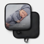 Foto Grandpa Jahr etabliert Topflappen (Vorderseite/Rückseite)