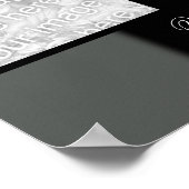 Foto Grau/Schwarzes Poster (Ecke)
