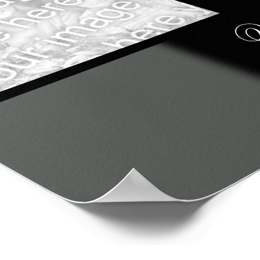 Foto Grau/Schwarzes Poster (Ecke)