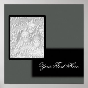 Foto Grau/Schwarzes Poster