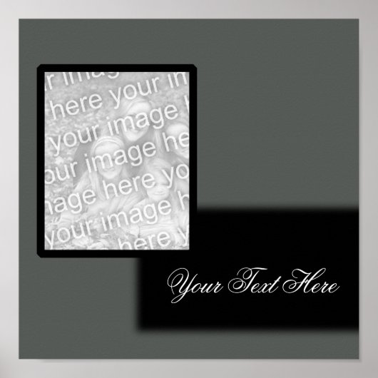 Foto Grau/Schwarzes Poster (Vorne)