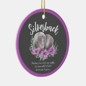 Foto graues Horse-Gedenkherz Keramik Ornament (Rechts)