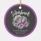 Foto graues Horse-Gedenkherz Keramik Ornament (Vorne)