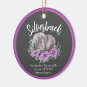 Foto graues Horse-Gedenkherz Keramik Ornament (Links)