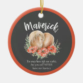 Foto graues Horse-Gedenkherz Keramik Ornament (Vorne)