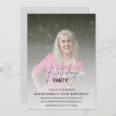 Foto Gray 82. Geburtstagsfeier Einladung (Vorne/Hinten)