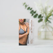 Foto Gray Bikini Barista Drive-Thru Kaffee Treuekarte (Stehend Vorderseite)