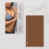 Foto Gray Bikini Barista Drive-Thru Kaffee Treuekarte (Vorne/Hinten)