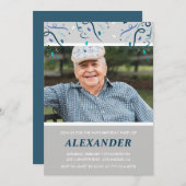 Foto Gray für ihn Confetti 94. Einladung (Vorne/Hinten)