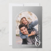 Foto Gray QR Code Hochzeit Save The Date (Vorderseite)