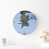 Foto "Great Gray Owl Wildlife" Portrait I Große Wanduhr (Zuhause)