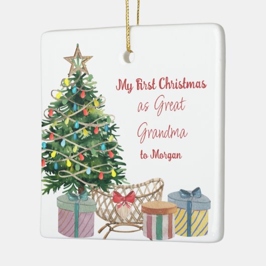 Foto Great Oma Erster Weihnachtsbaum und Krippe Keramikornament (Links)