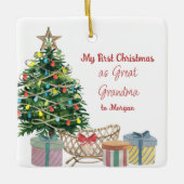 Foto Great Oma Erster Weihnachtsbaum und Krippe Keramikornament (Vorderseite)