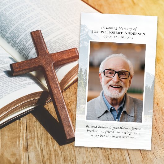 Foto Great Outdoor River Memorial Prayer Card