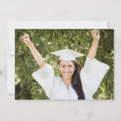 Foto Green Agate Gold Script Dark Abschluss Dankeskarte (Rückseite)