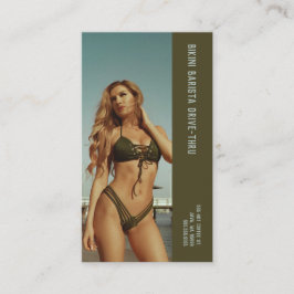 Foto Green Bikini Barista Double Number Coffee Treuekarte