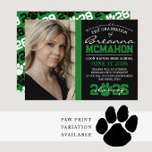 Foto "Green & Black Modern Abschluss" - Einladung