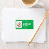 Foto "Green Burlap Pinecones" - Adressetikett (Insitu)
