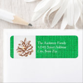 Foto "Green Burlap Pinecones" - Rücksendeadresse (Insitu)