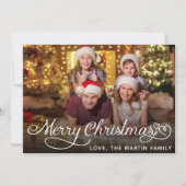 Foto Green Frohe Weihnachtskarte Ankündigung (Vorderseite)