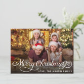 Foto Green Frohe Weihnachtskarte Ankündigung (Stehend Vorderseite)