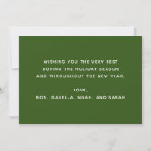 Foto Green Frohe Weihnachtskarte Ankündigung (Rückseite)