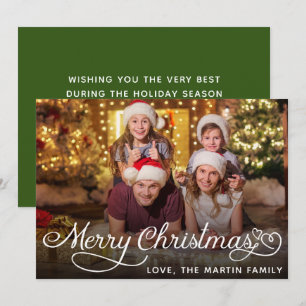 Foto Green Frohe Weihnachtskarte Ankündigung
