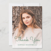 Foto Green Glitzer Tropfen Geburtstag Dankeskarte (Vorderseite)