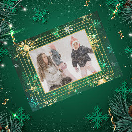 Foto Green Gold Snowflake Weihnachten Weihnachten