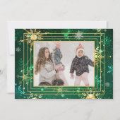 Foto Green Gold Snowflake Weihnachten Weihnachten (Vorderseite)