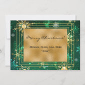Foto Green Gold Snowflake Weihnachten Weihnachten (Rückseite)