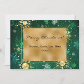 Foto Green Gold Snowflakes Weihnachten Weihnachten (Rückseite)