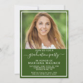 Foto Green High School Graduation Party Einladung (Vorderseite)